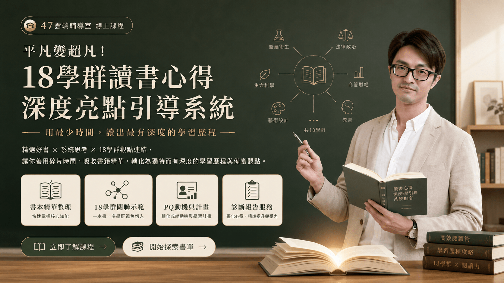 平凡變超凡！《18學群讀書心得深度亮點引導系統》